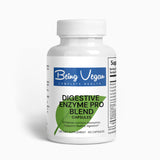 A white bottle of Being Vegan Digestive Enzyme Pro Blend Capsules designed to promote nutrient absorption, enhance digestion, and support gut health naturally.