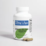 Ginkgo Biloba + Red Panax Ginseng Capsules – Brain Health, Blood Flow, and Energy Support